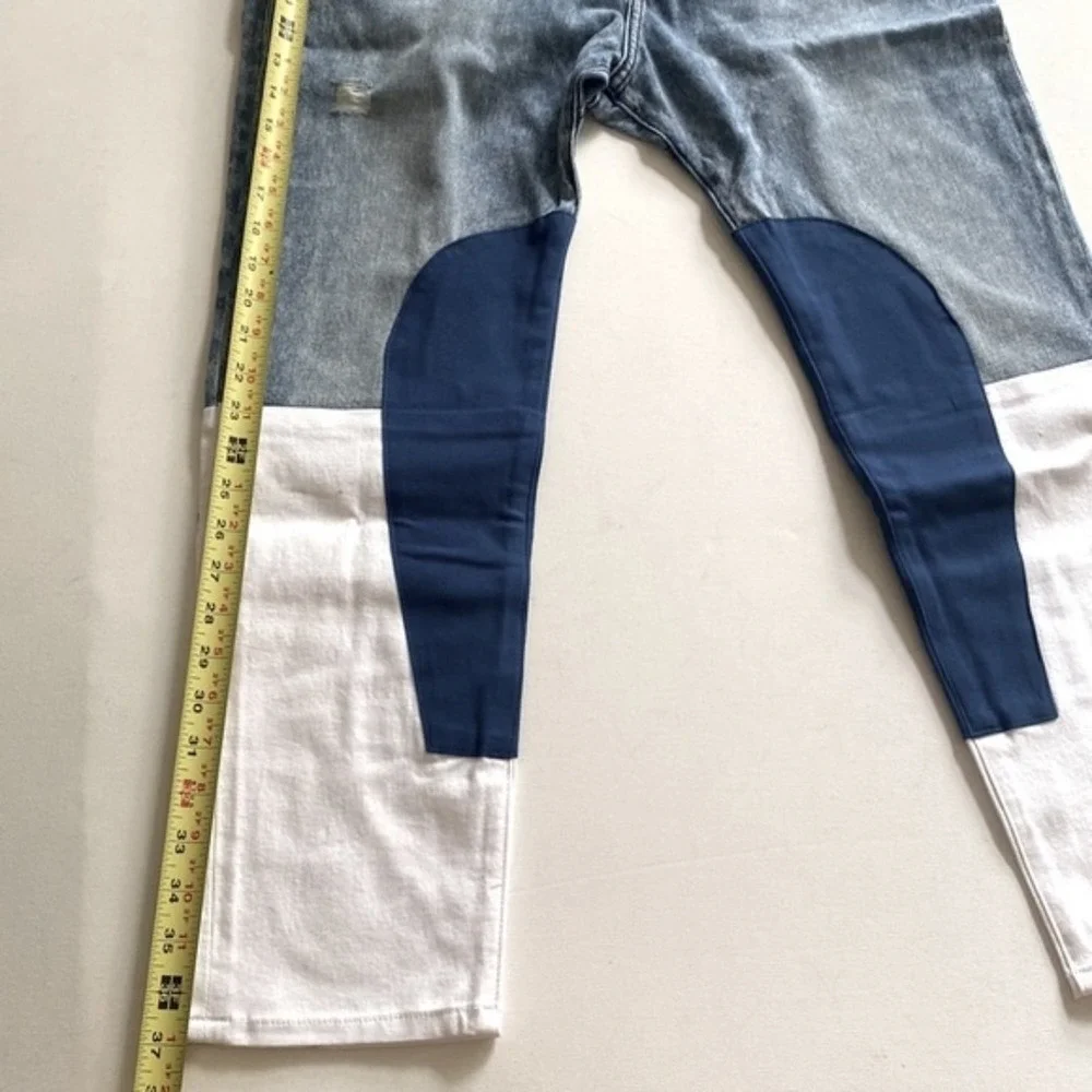 Free People x Sandrine Rose Womens Hi Waist Patch Jeans, Size‎ 27, NWT